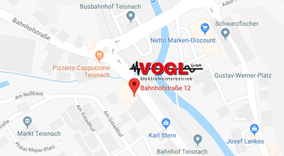 Lage Elektro Vogl GmbH auf der Google Map